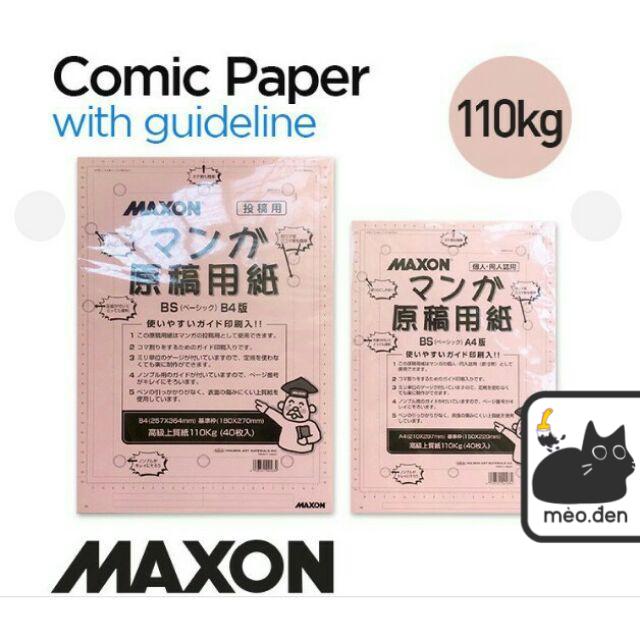 Giấy vẽ truyện tranh, manga, comic holbein maxon - 110gsm - họa cụ hakuart