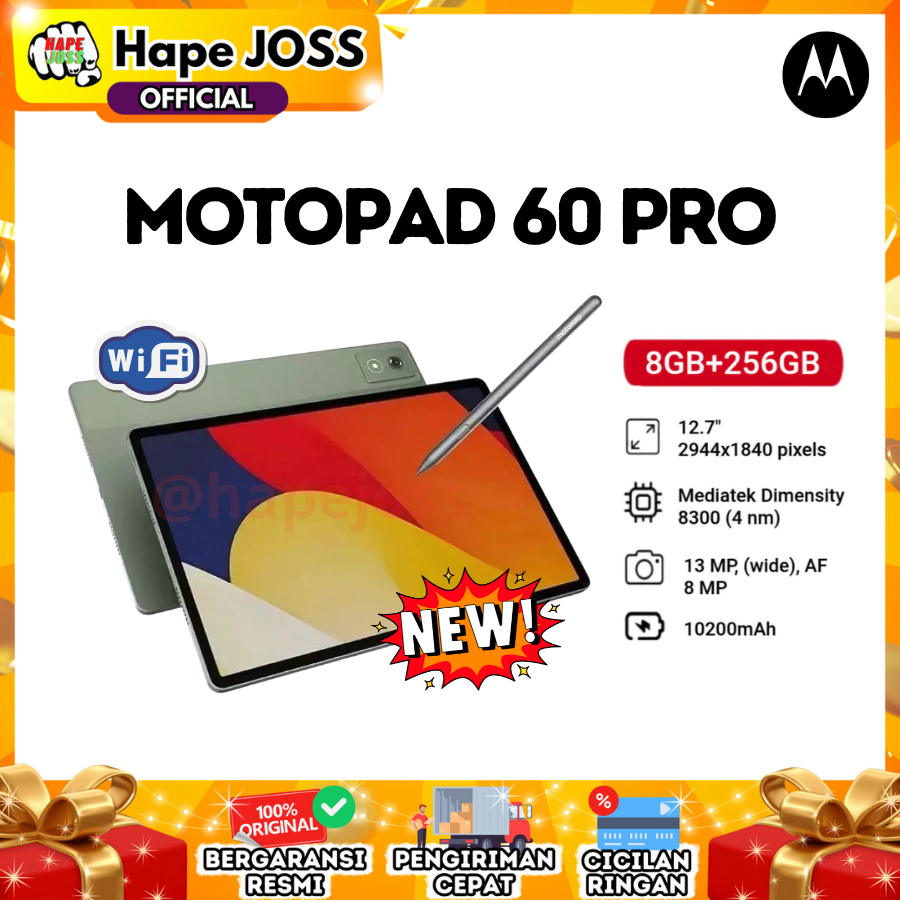 MotoPad 60 Pro 8/256GB Wifi Only Garansi Resmi ( FREE PEN ) Harga  6,099,000 Ringgit*Penghantaran Percuma