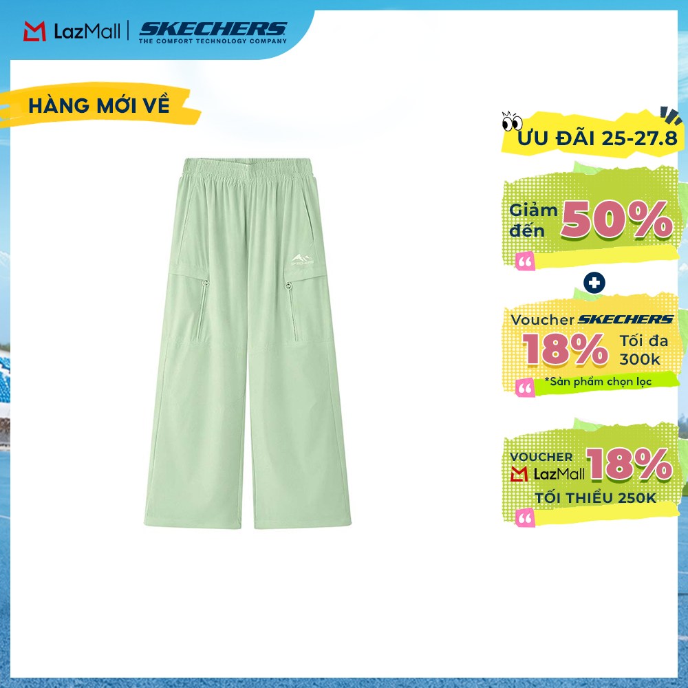 Quần Dài Thể Thao Bé Gái Skechers GO Trail Performance Pants - P226G053-04BJ