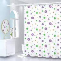 Worthbuy Bathroom Shower Curtain Printed PEVA Waterproof Curtain Langsir Bilik Mandi Langsir Kalis Air