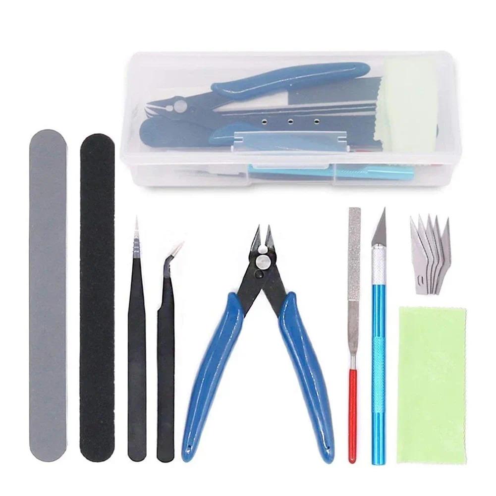 Basic Model Tools for Gundam Model DIY Craft Tool Car Hobby Building Repairing Assembly Tool Beginner Handmade Scissors Tweezers