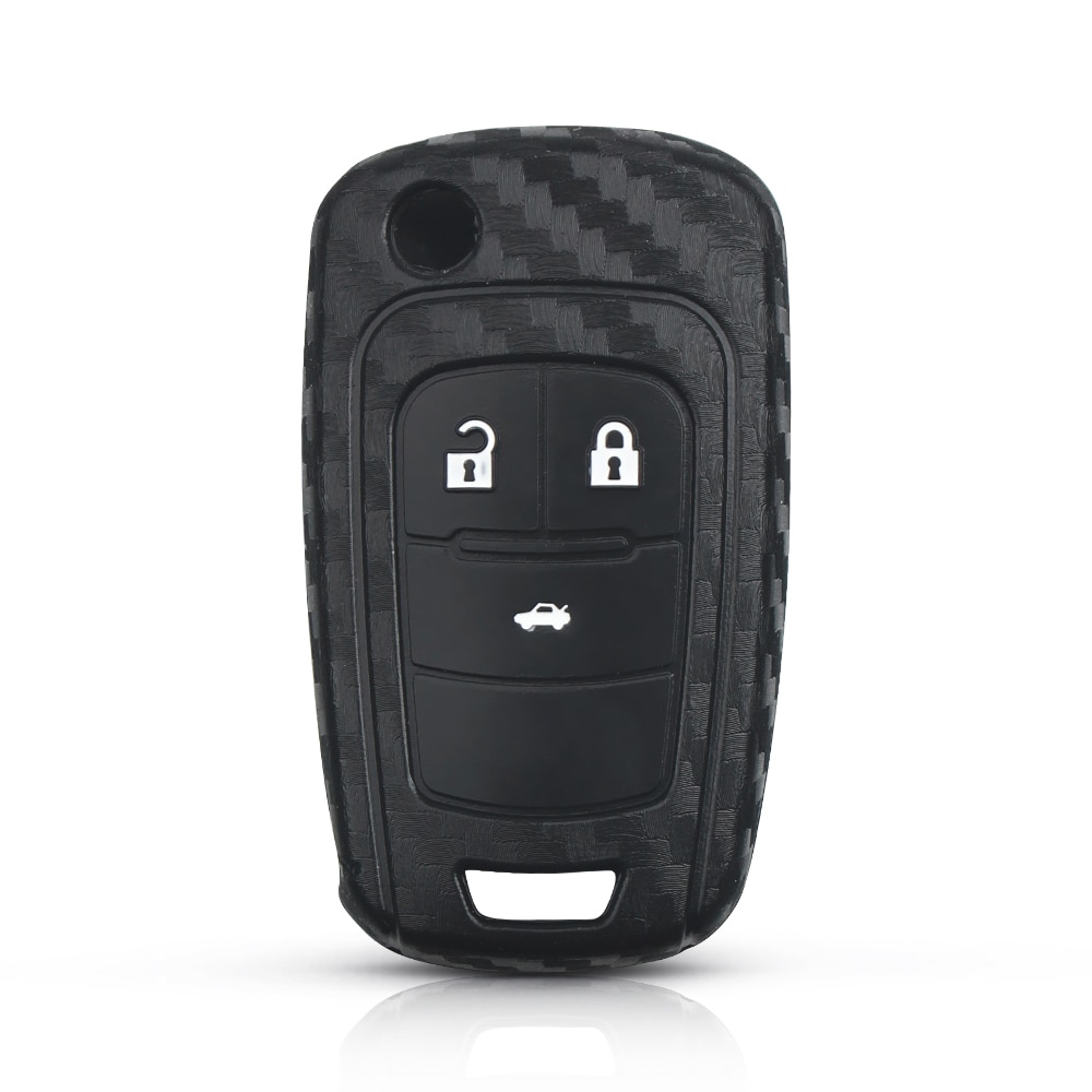 Bán Hot keyyou Carbon ô tô dành cho Nam Túi Bọc chìa khóa trường hợp đối với Chevrolet Cruze Aveo lova Sail Opel Astra Corsa Meriva zafira antara J Silicone Bìa