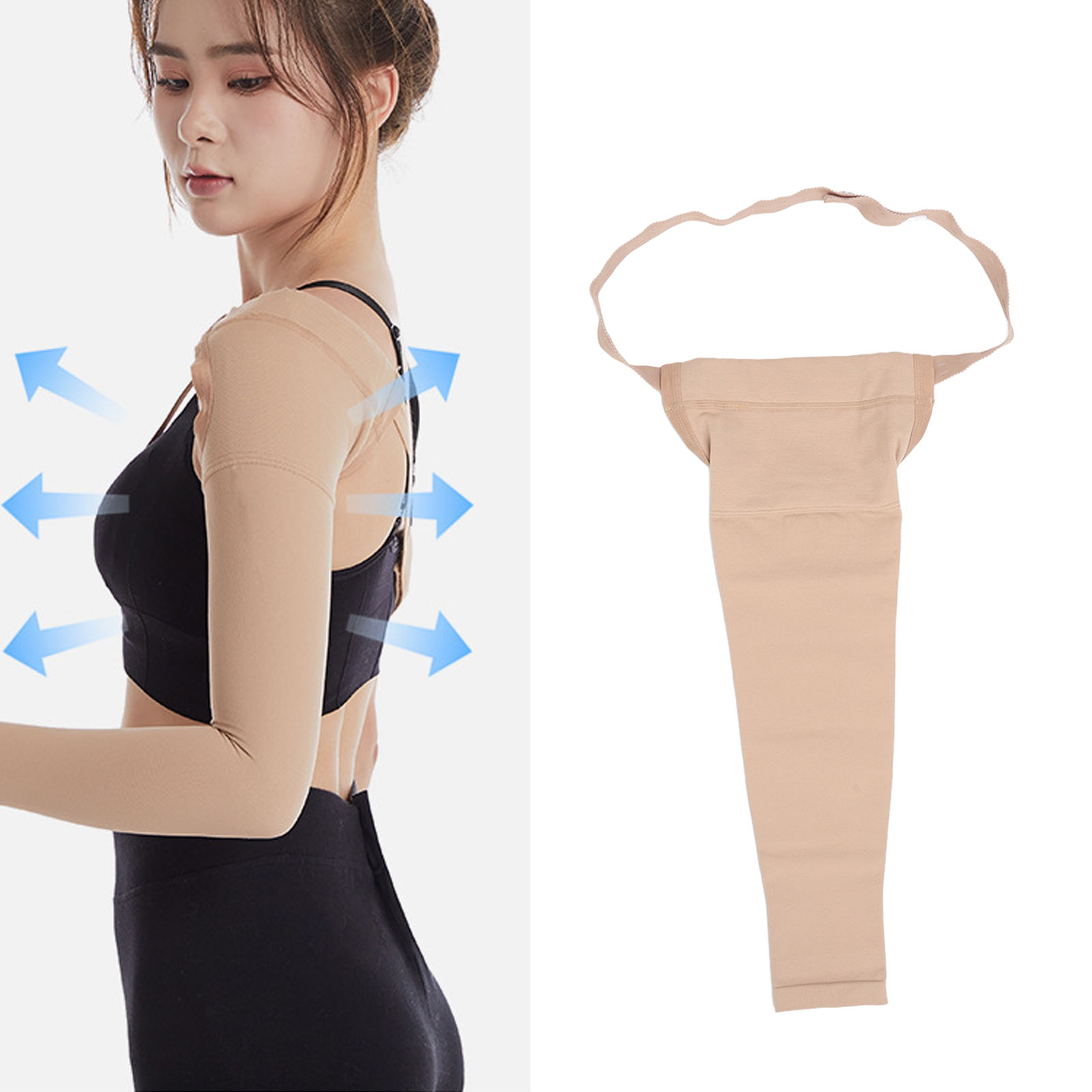 Bao tay nén sau phẫu thuật cắt bỏ vú Bao tay nén có độ đàn hồi cao giúp giảm sưng Công thái học cho tình trạng sưng cánh tay