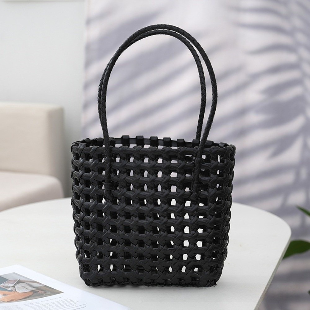ELY3591 Thiết kế dệt Túi dệt rỗng Vật liệu nhựa Tay cầm mềm mại Túi giỏ Phụ nữ Nhẹ Túi xách đi biển Kỳ nghỉ - 8