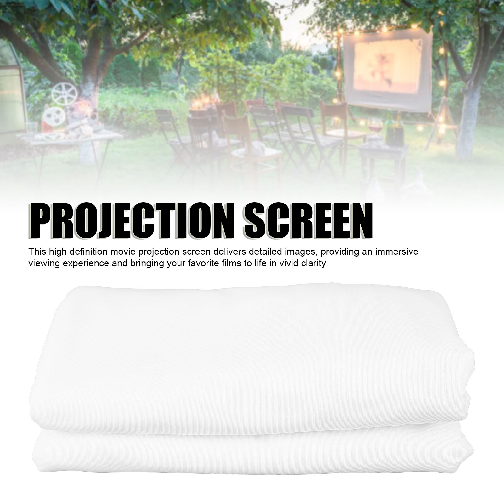 Viltrox Projection Screen Widescreen Lightweight Wall Mounted Projector Movie Screen Wrinkle Prevention Clear Image for Indoor Outdoor
