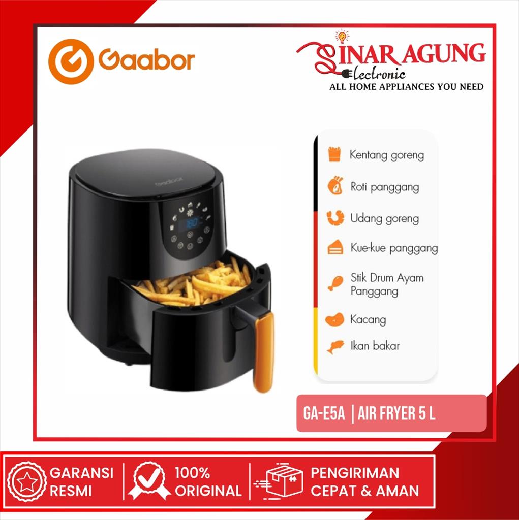 GAABOR AIR FRYER 5L DIGITAL GA-E5A / GAE5A - 100% ORI