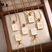 Vnox Gold Plated Alphabet Necklace for Women - A-Z Initials