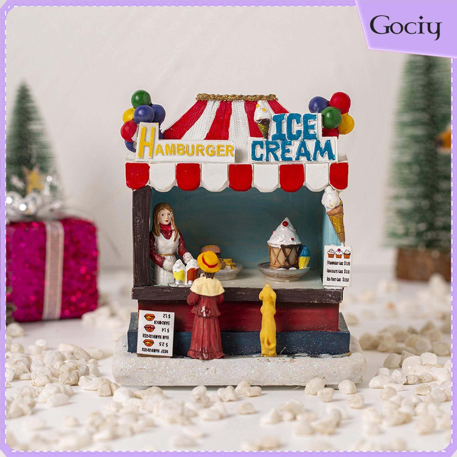 Gociy Glowing Music Box Musical Ornament Decorative Collectable Ice Cream