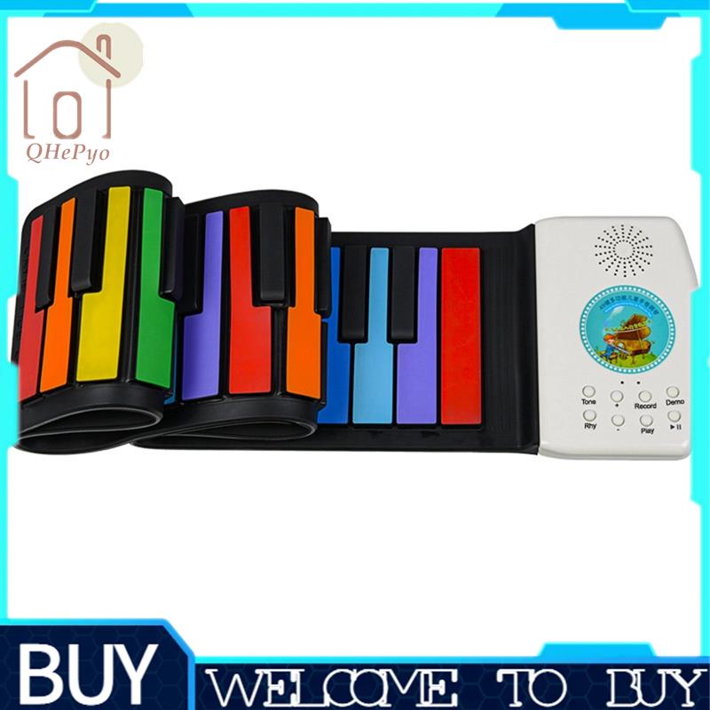 49 -Key Electronic Hand Roll Piano Portable Keyboard Silicone Soft Piano Bluetooth Compatible Childr