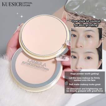 KUESICR Flawless Setting Powder Oil Control Matte Face Powder Lasting Waterproof Oil Control Matte Flawless Face Pressed Powder 10g With Puff