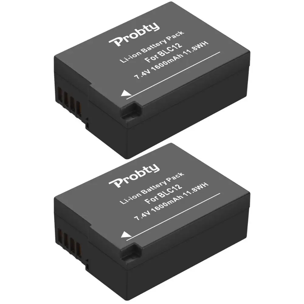 【New release】 2pcs Dmw-Blc12 Blc12 Rechargeable Pack For Panasonic Lumix G6 G5 G7 G80 Fz1000 Camera Replacement Bateria Batteria