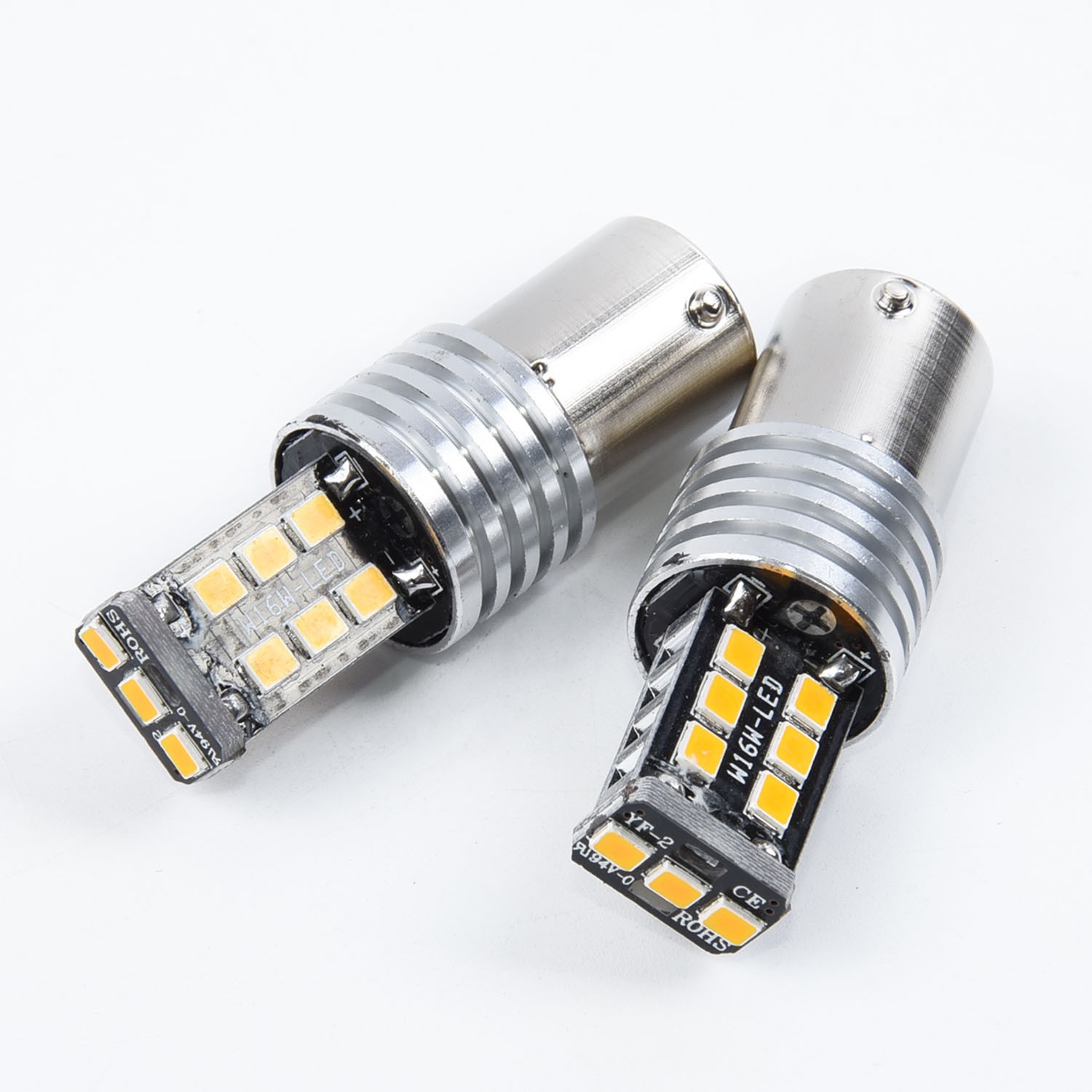 【Eelhoe】 đèn tín hiệu 2 chiếc màu cam hổ phách 1156-2835 15-smd P21/5W thay thế [phát hành sản phẩm mới] [hàng tồn kho Lớn]