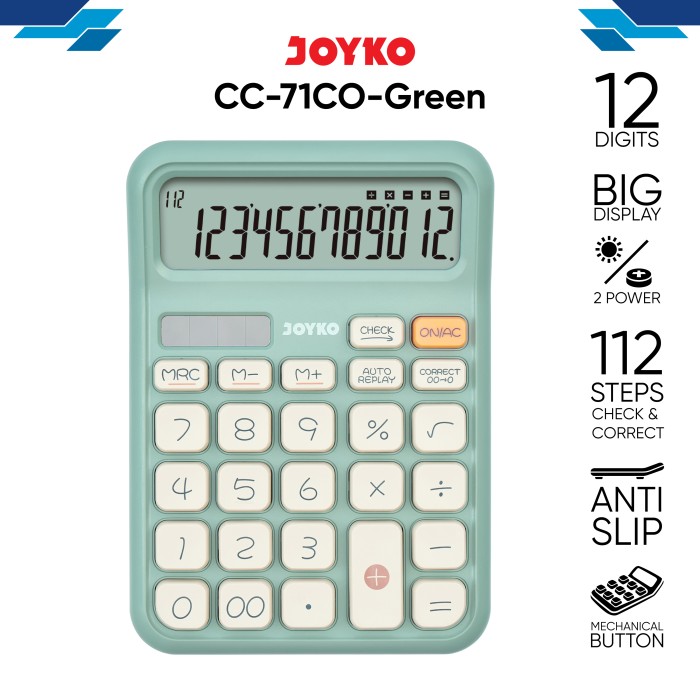 Calculator Kalkulator Joyko CC-71CO 12 Digits Check & Correct