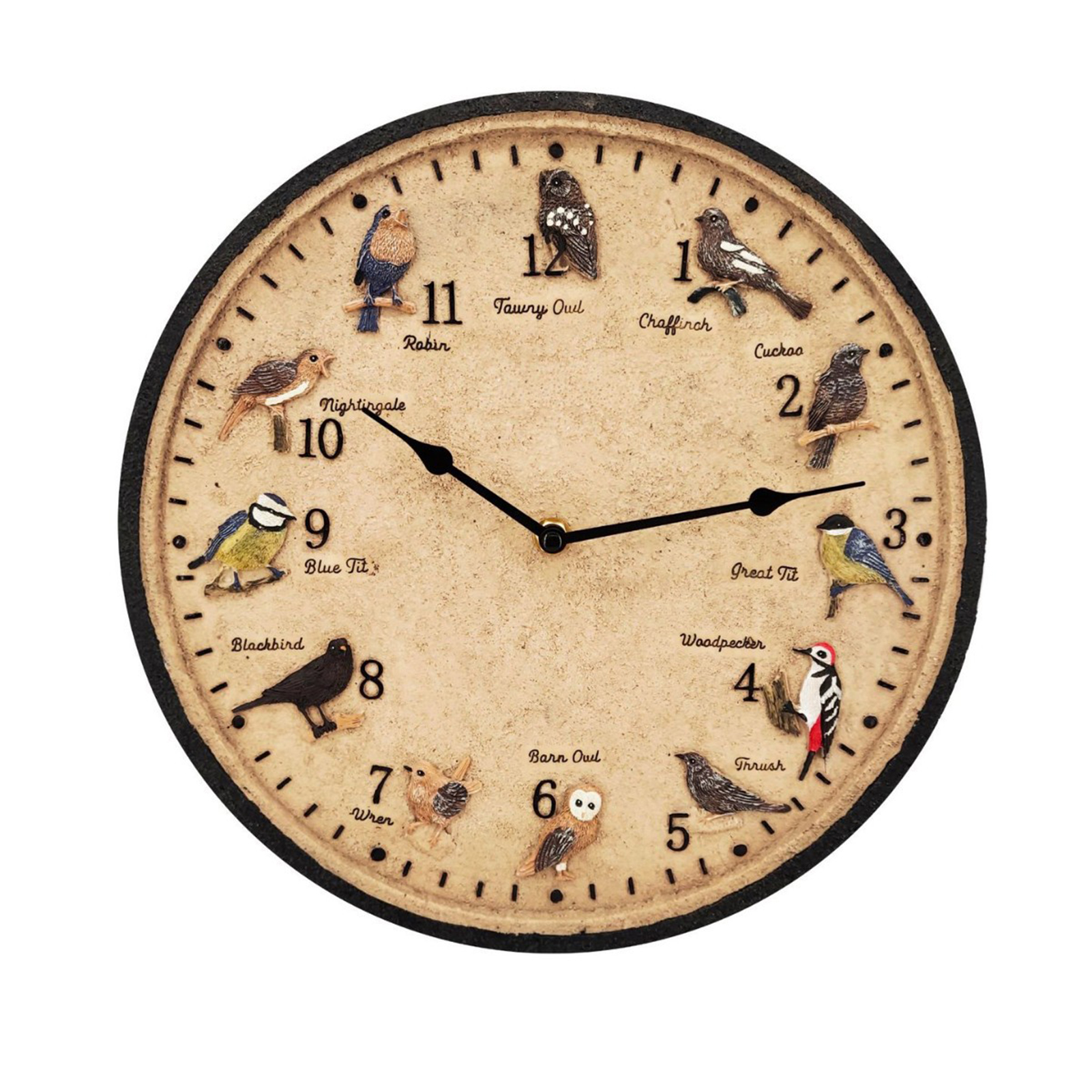 Retro Garden Clock Key-hole Wall Clock Vintage Waterproof Outdoor Wall Clock with Unique Birds Design Silent Non-ticking Decorative Clock for Easy Installation Retro Style for Homes