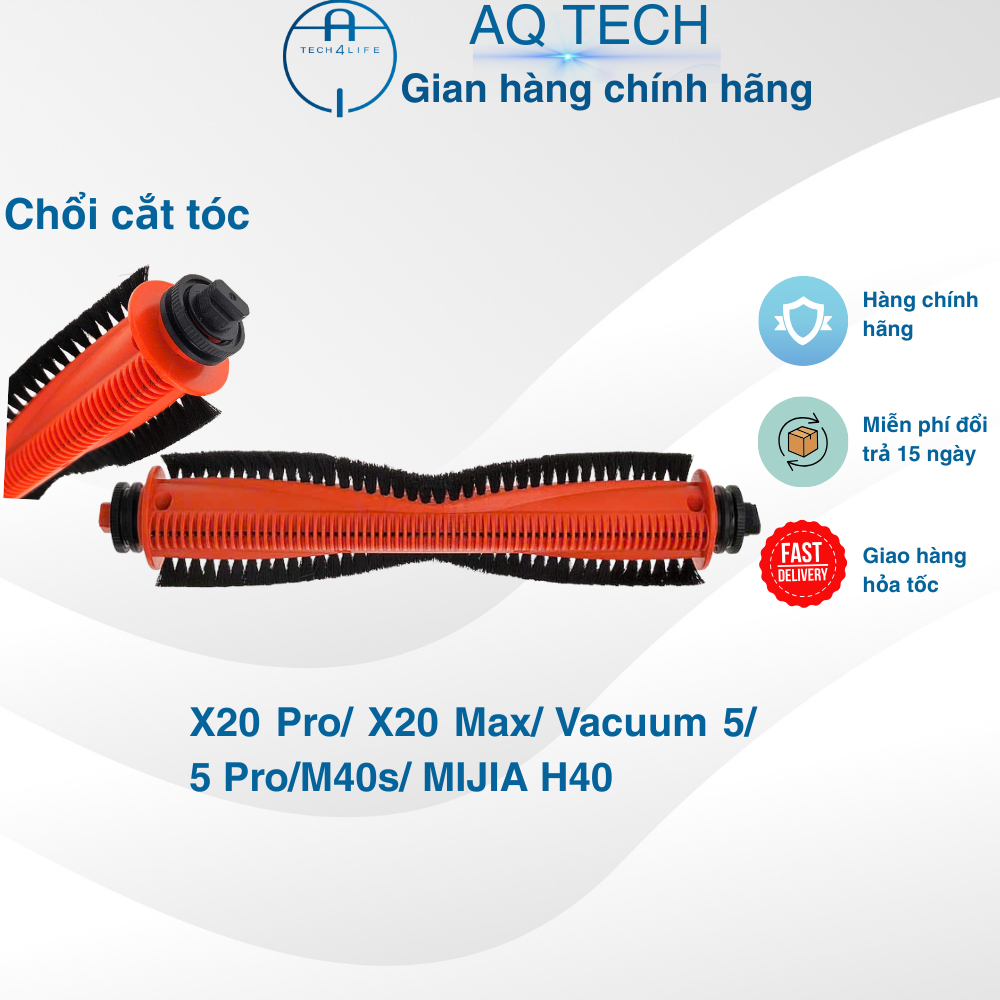Chổi Chính Cắt Tóc Tricut Chống Rối Cho Robot Vacuum X20 Pro/ X20 Max/ 5/ 5 Pro/ M40S/ H40