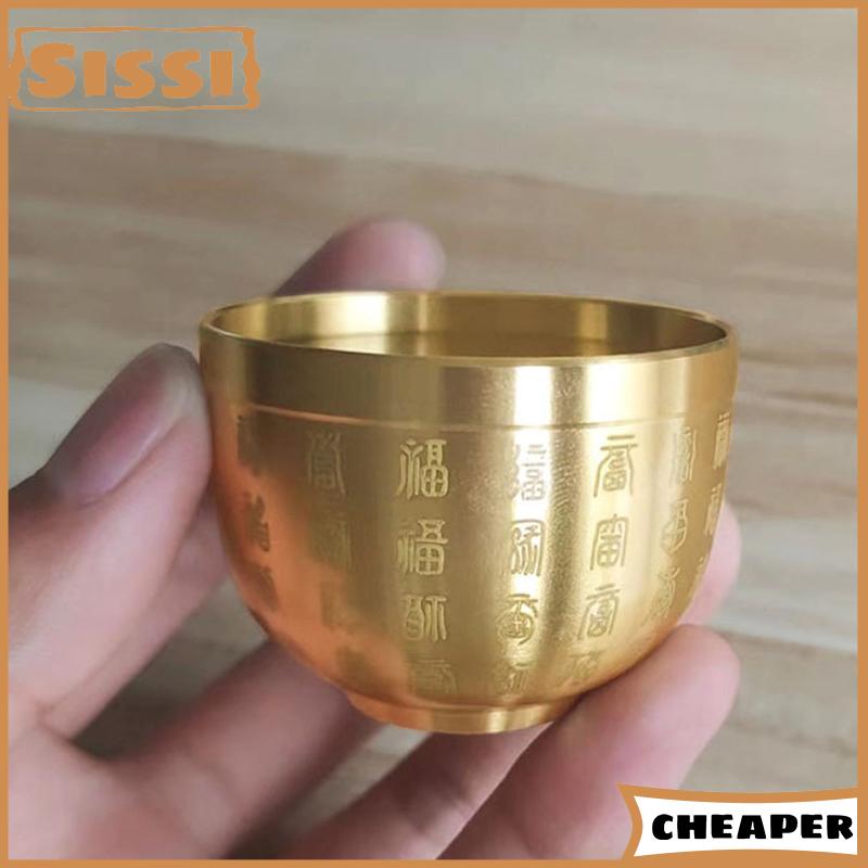 Sissi Đồng thau tinh khiết baifu xi lanh phong thủy may mắn Fortune cornucopia phòng khách nghiên cứu Máy tính để bàn kho báu Bát trang trí gạt tàn nhỏ