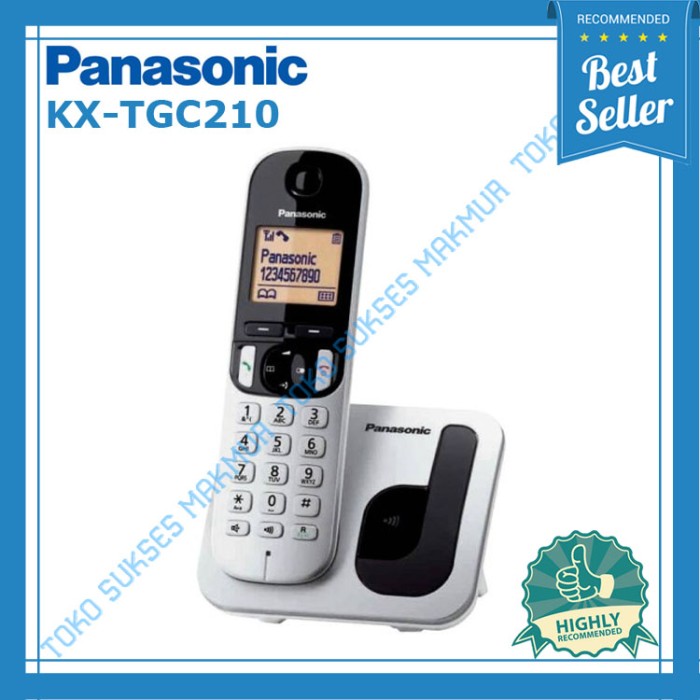 TELEPON WIRELESS PANASONIC KX-TGC210 / CORDLESS PHONE KX TGC 210 Giá 881,000 Đồng*Miễn phí vận chuyển