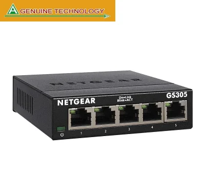 Netgear GS305 5-Port Gigabit Ethernet Unmanaged Switch - Desktop, Sturdy Metal Fanless Housing