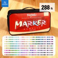 LORDWEY | Foxfeel Direct Liquid Soft-tipped Acrylic Marker Pen 288 Colors Study-specific Diy Non-transparent and Stackable Watercolor Marker Pen