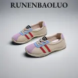 Runenbaoluo Giày nữ mới thường ngày, thiết kế thời trang tất cả phù hợp với giày trượt ván phẳng