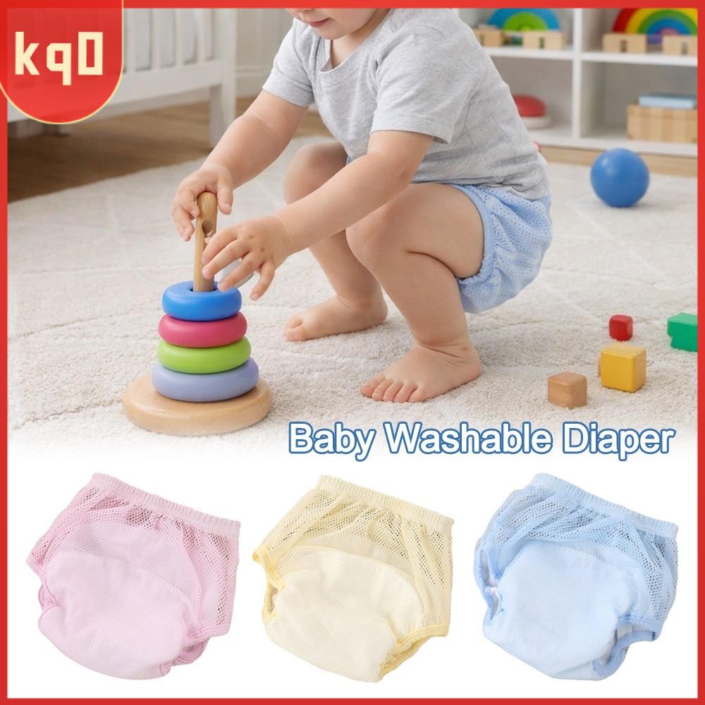 KQ0 Thoáng khí Quần tập cho bé Chống thấm nước Bông Quần tã Thoải mái Thấm hút Tã em bé có thể giặt Trẻ sơ sinh