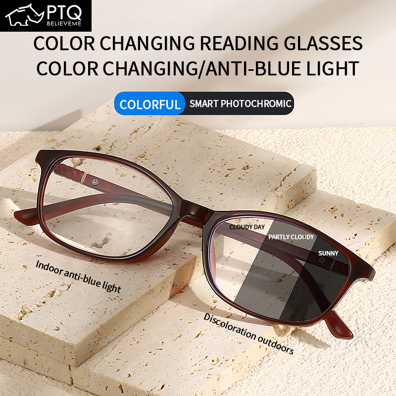 Reading Glasses Women Smart Zoom Eyeglasses Mirrors Color Changing Anti Blue Light Glasses New Multifocal Presbyopia Glasses Plano Glasses PTQ
