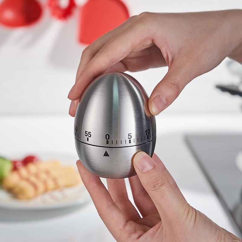 Kitchen mechanical timer Creative egg No battery required 60 minutes Timing Baking Cooking Reminder