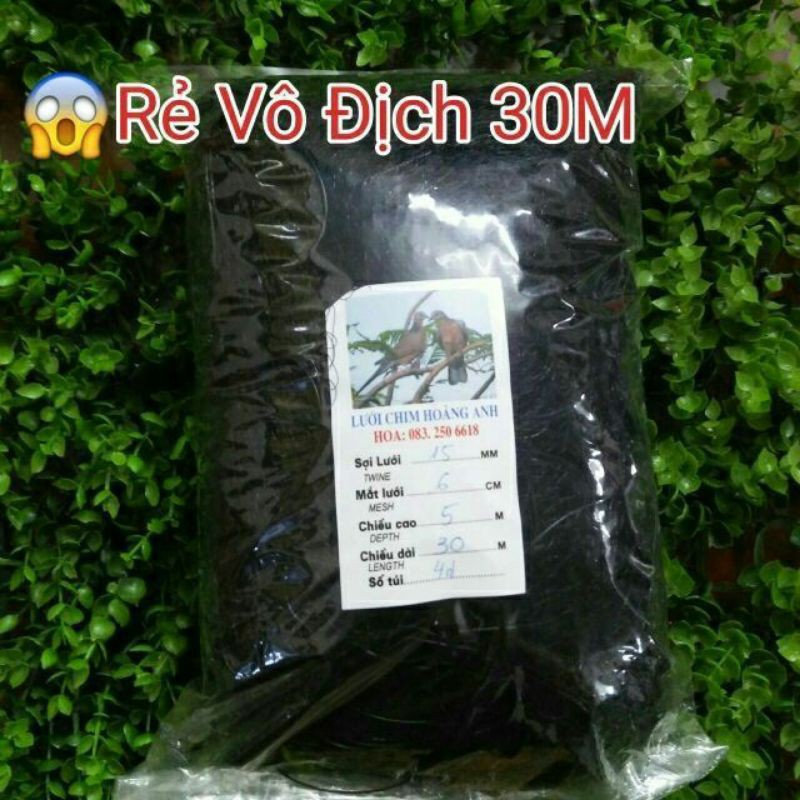 Lưới bẫy chim tàng hình Thái Lan cao 5m đủ size đủ loại 50m từ chào mào, sẻ, cu gáy, cò, cuốc, gà rừng...