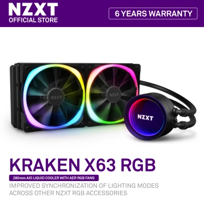NZXT Kraken X63 280mm AIO Liquid Cooler with Aer RGB Fans