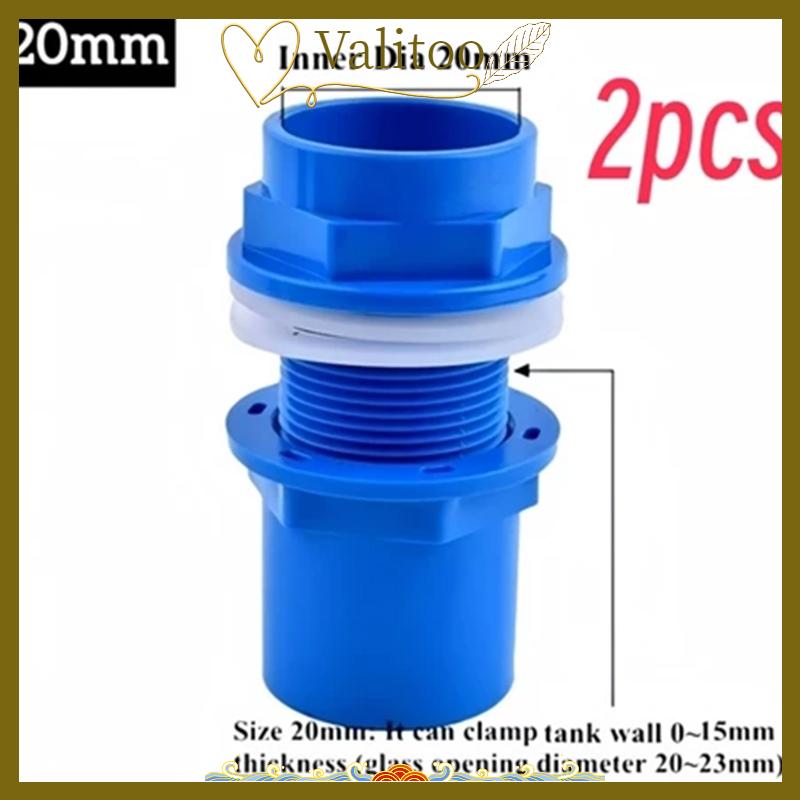 [Valitoo] 2 chiếc đầu nối PVC ống thoát nước bể cá dày 20 25 32 mm ống thoát nước trong vườn đầu nối đầu vào bể cá cho bể cá - 8
