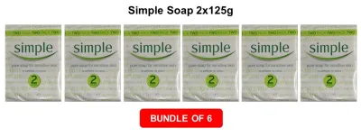 SIMPLE SOAP BAR 2X125G [BUNDLE OF 6] RELBE BEAUTY