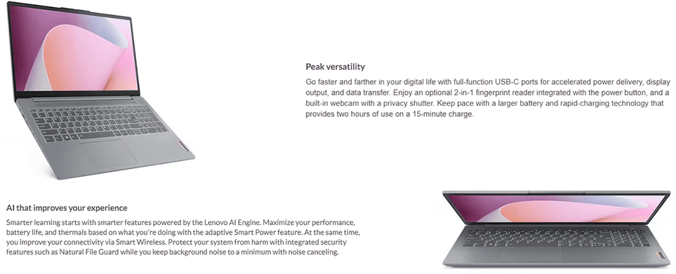Lenovo IdeaPad Slim 3 15AMN8 82XQ | 15.6" FHD | Ryzen 5 40 | 16GB Ram | 512GB SSD | AMD Radeon 610M | AMD SoC | W11 | HS+M365 12 f271ead7d56adfced261b58227ef3663