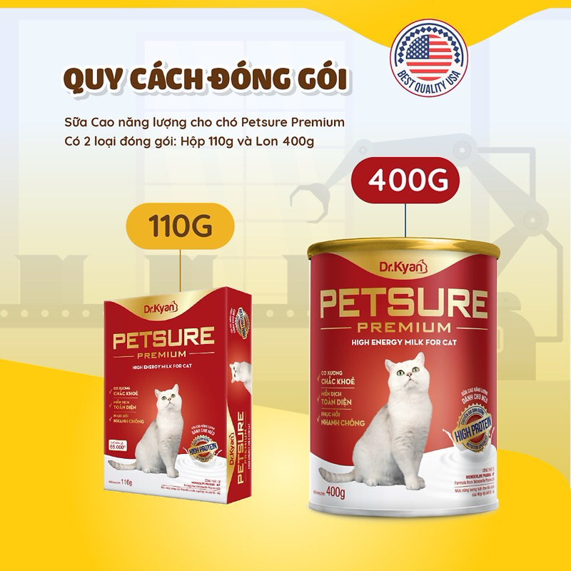 Sữa Bột Dinh Dưỡng Cao Cấp Cho Mèo Petsure Premium Dr.Kyan 110Gr