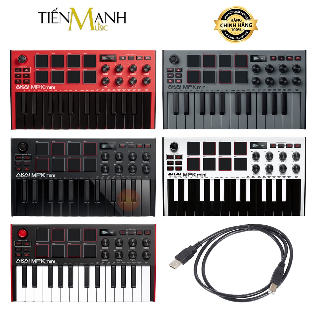 [Chính Hãng] Akai MPK Mini MK3 - Midi Compact Keyboard Controller Bàn Phím Sáng Tác Sản Xuất Âm Nhạc