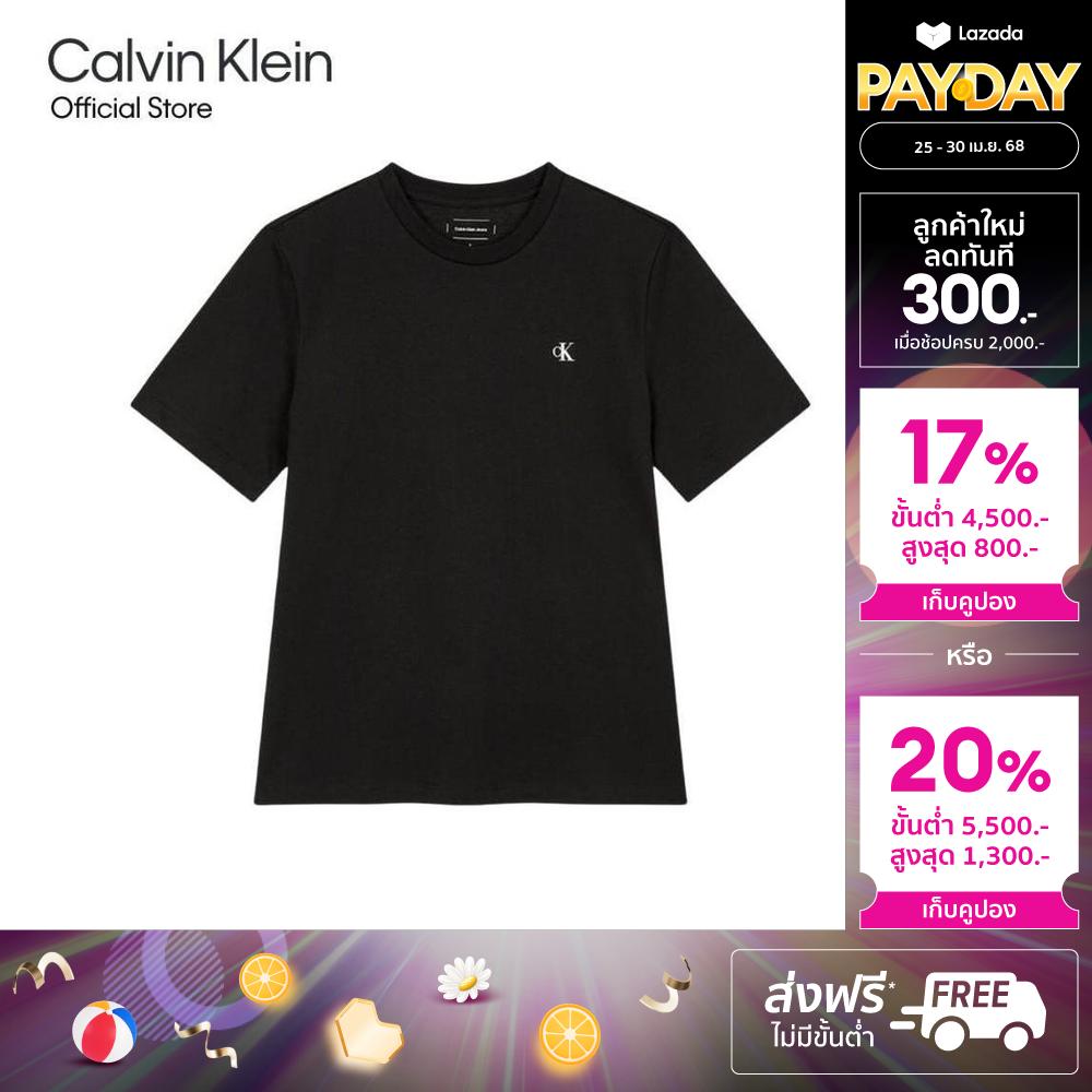 CALVIN KLEIN เสื้อยืดคอกลมแขนสั้นผู้หญิง ทรง Boyfriend รุ่น J225498 BEH - สีดำ ราคา 2,975 บาท*ส่งฟรี