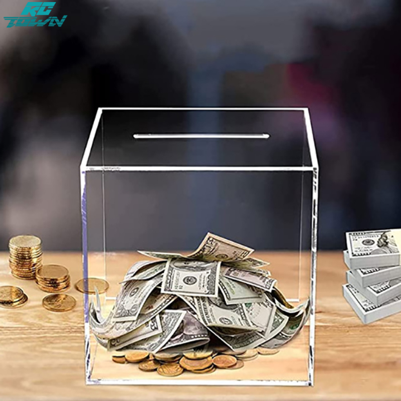 Piggy Bank Clear Piggy Bank Acrylic Transparent Saving Box Unopenable DIY Savings Tank Gift For Boys And Girls Christmas ราคา 212 บาท*ส่งฟรี