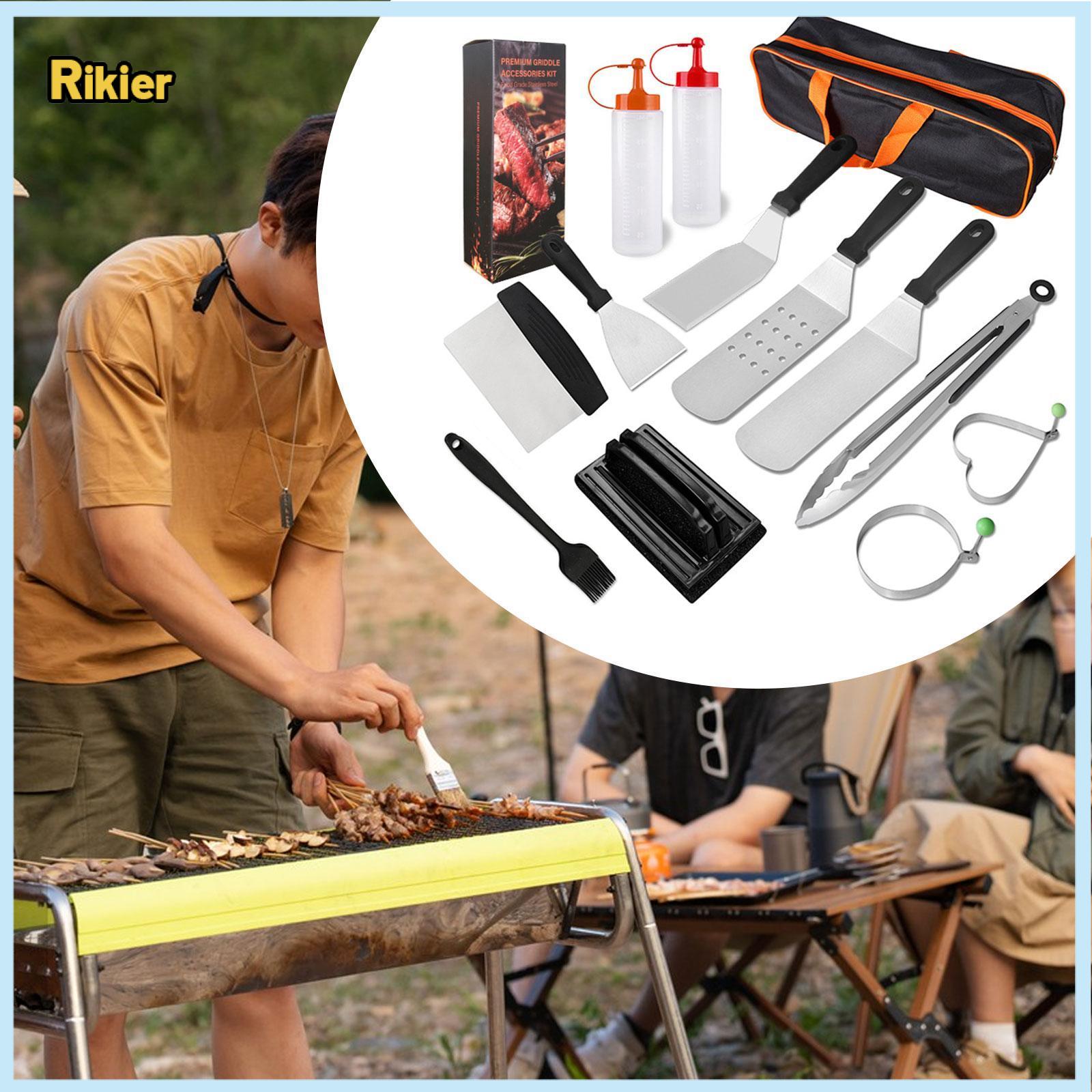 MagiDeal Grill Spatula Set Cooking Utensils Multifunctional BBQ Grilling Tool Kit for Beach Picnic Outdoor Cooking Camping RV Travel ราคา 1,259 บาท*ส่งฟรี