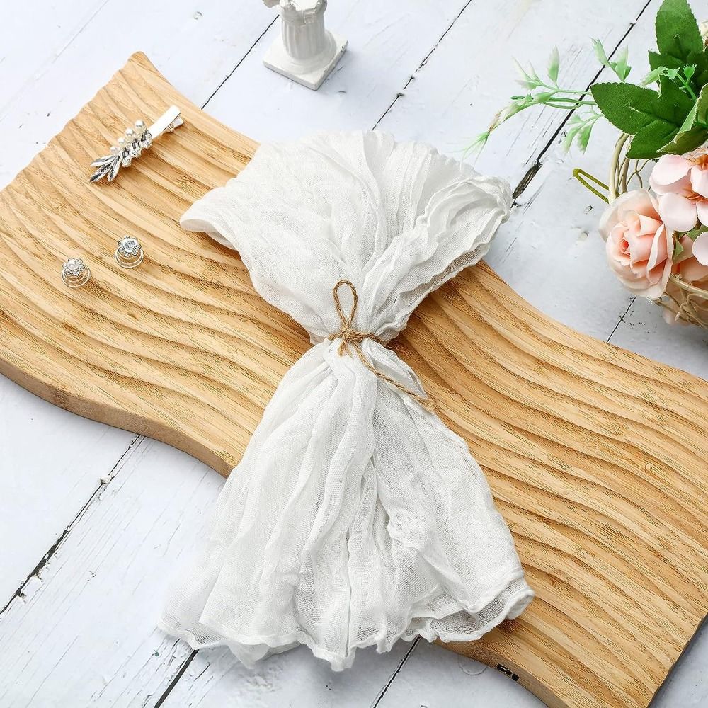 UYDG Trang trí bàn Khăn ăn gạc Mềm Tái sử dụng Khăn ăn cotton Đồ dùng cho bữa tiệc Cổ điển Tấm lót đĩa Đám cưới - 4