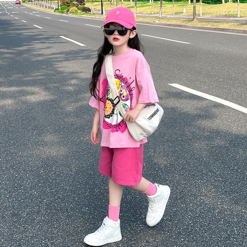 ALENA 🧡🧡🧡   Bộ đồ mùa hè tay ngắn cho bé gái Áo phông thời trang mùa hè cho bé gái Bộ đồ thể thao tr