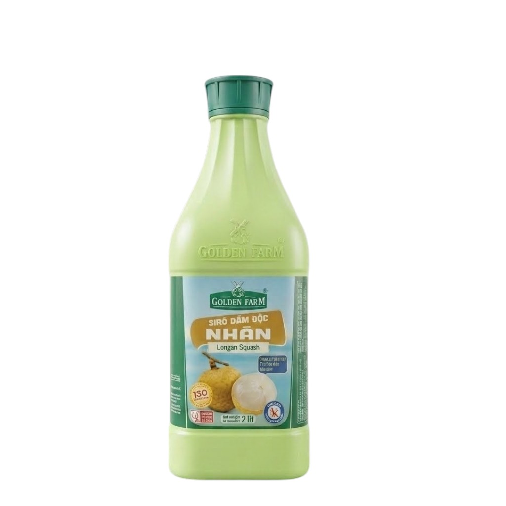 Siro Golden Farm Đậm Đặc can 2L - NHÃN