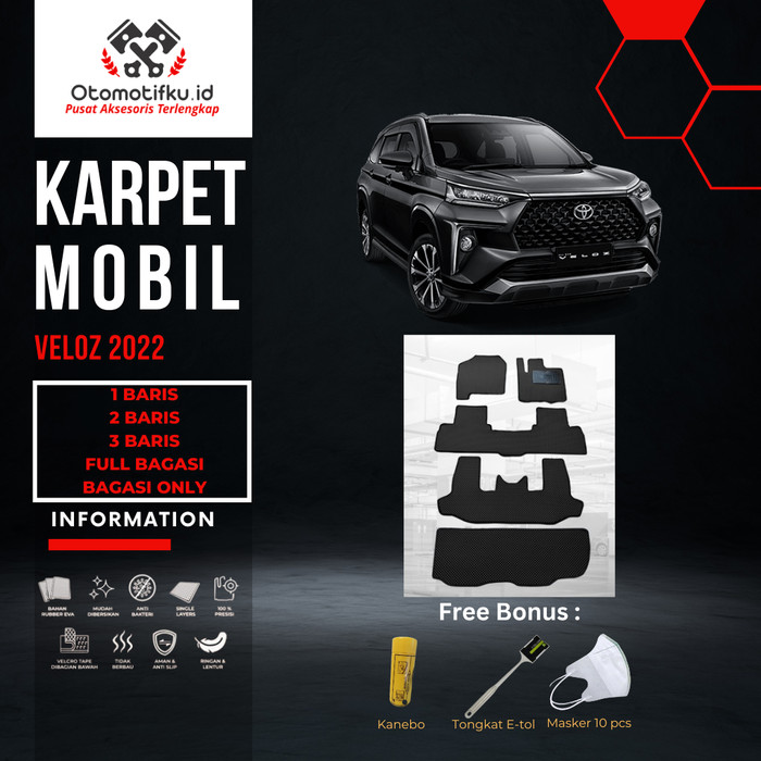 [ OTOMOTIFKU ] Karpet Mobil All New Veloz 2022 Special Edition Double Layer Premium Harga 1,749,000 rupiah*Gratis Ongkir