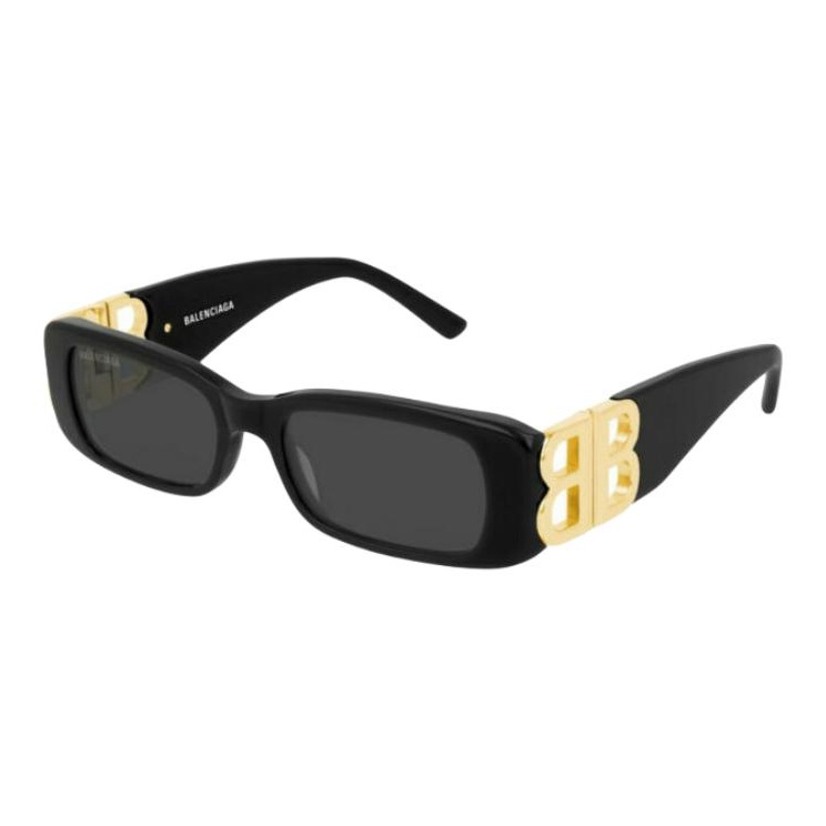 Balenciaga Original Design Rectangular Sunglasses Women's Black