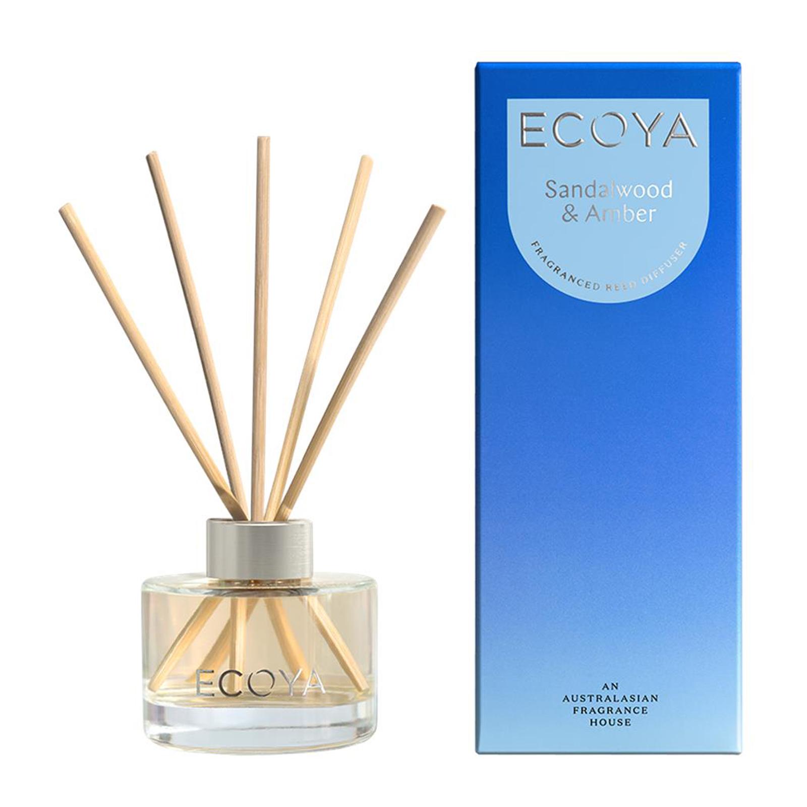 Ecoya Sandalwood & Amber Fragranced Mini Reed Diffuser 50ml