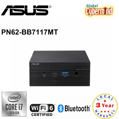 ASUS Mini PC PN62 Series Barebone PC [PN62-BB7117MT], Intel® Core™ i7-10510U / Intel® Wi-Fi 6 & Bluetooth / Vesa Mount/ 3 Years Local Warranty (Brought to you by Global Cybermind)