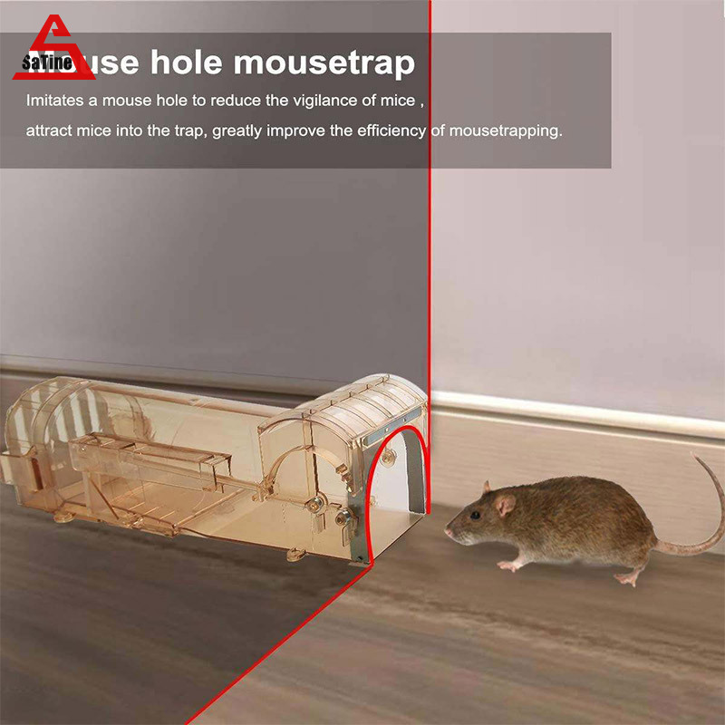 Loại bàn đạp an toàn, thân thiện với môi trường, không độc hại bắt sống nhựa mousetrap (mô hình lồng dài)