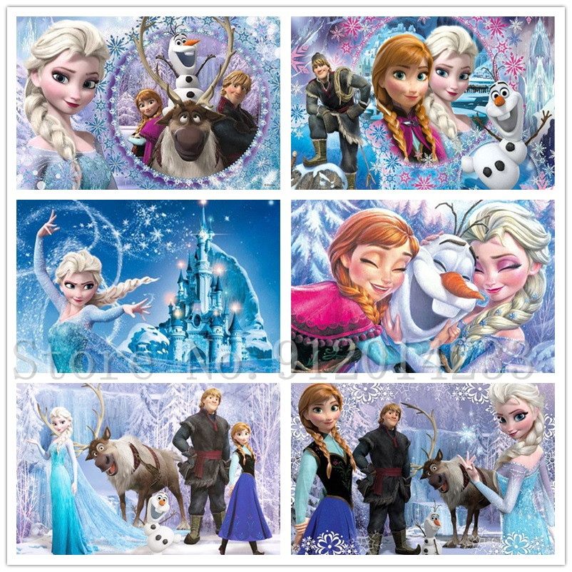 【New-store】 Movies Frozen Diamond Painting Snow Queen Anna Princess Full Drill Rhinestones Embroidery Mosaic Wall Crafts Home Decor