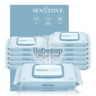 [Official] Bebesup Sensitive Baby Wipes (Wet Wipes), 36s x 12 packs (Carton)