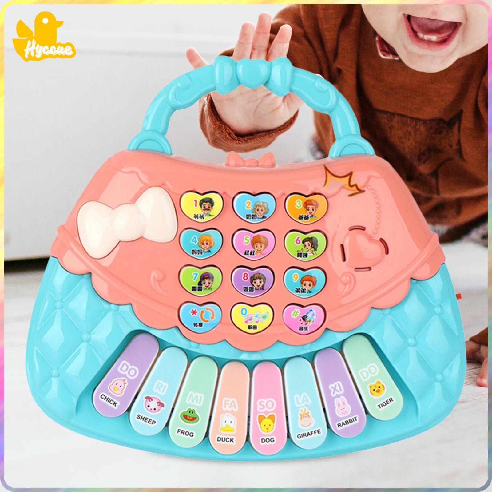 Hyccue mini piano điện tử Đồ chơi phát triển đồ chơi với âm thanh và ánh sáng cho trẻ sơ sinh