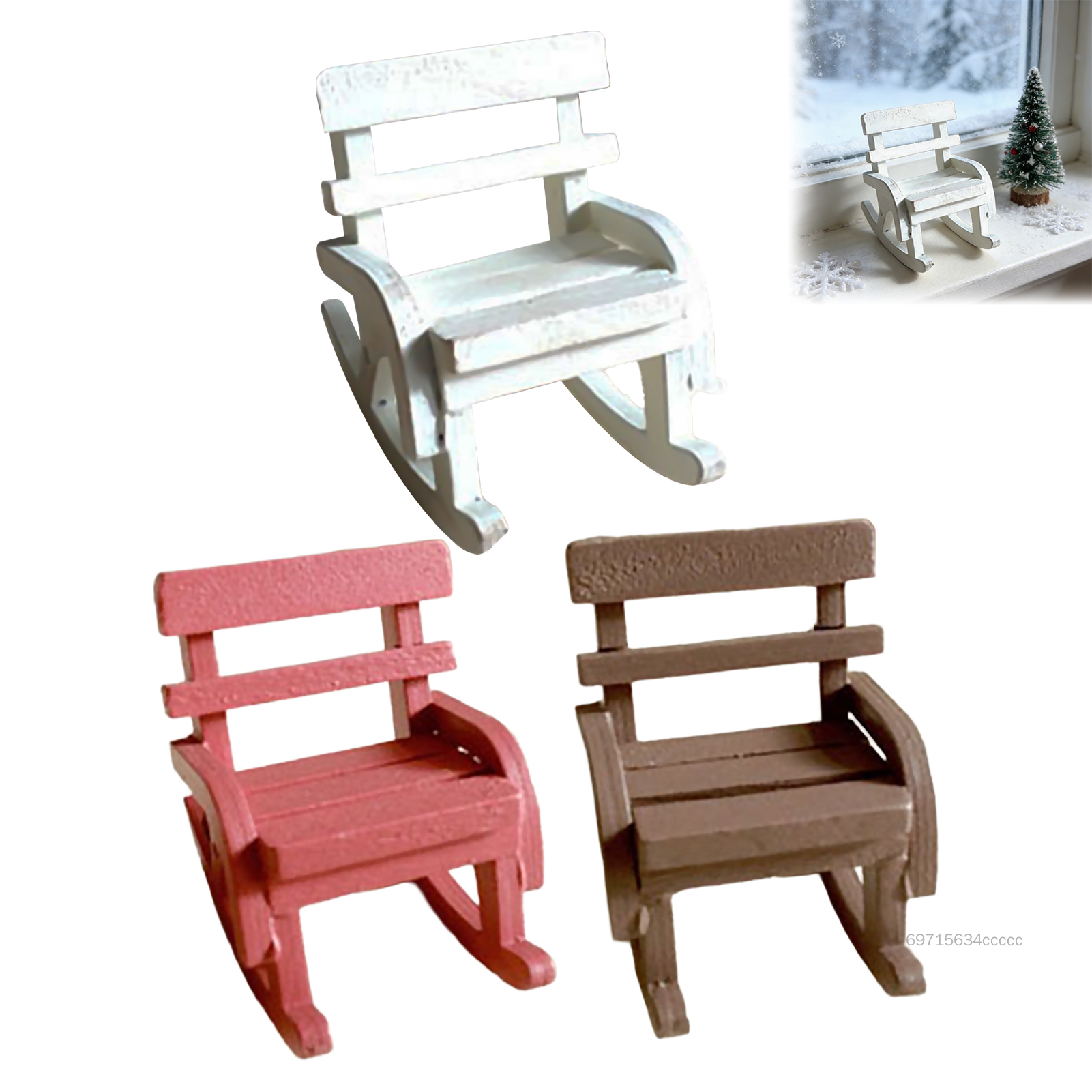 Gỗ-Thủ Công Trang Trí Làm Bằng Tay Phong Cách Retro Châu Âu Bommel Tuyết Bommel Ghế Trang Trí Nhà FD-VN