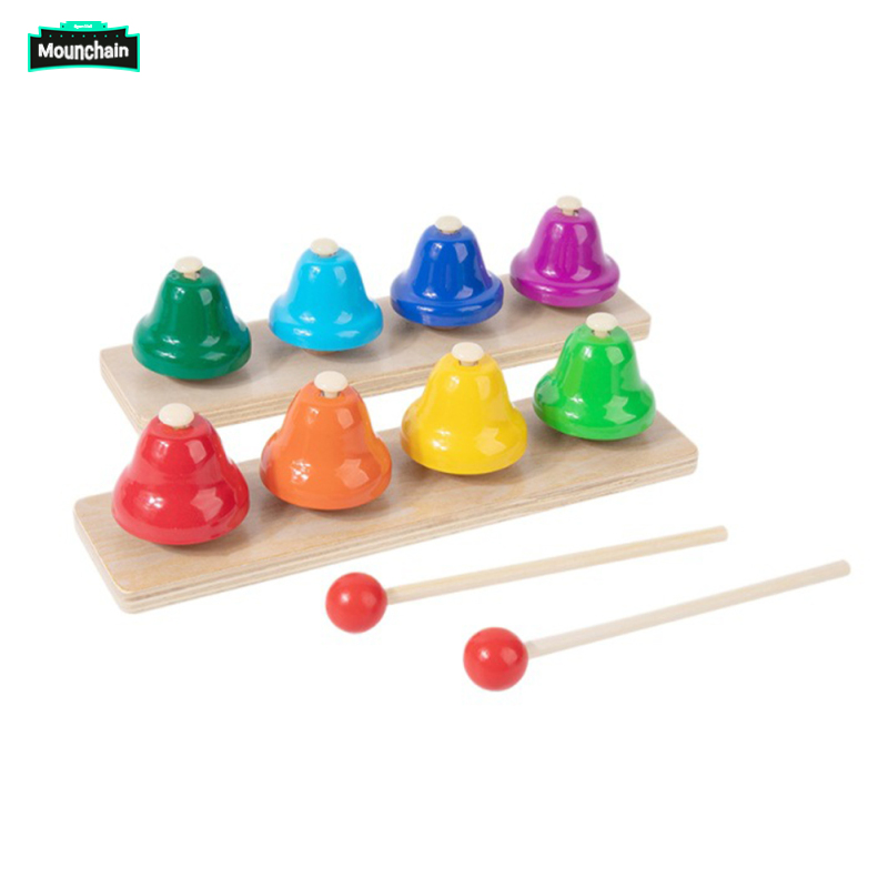 Desk Bells For Kids 8 Colorful Hand Bells Set Wooden Musical Instrument Birthday Christmas Gift For Girls Boys ราคา 433 บาท*ส่งฟรี